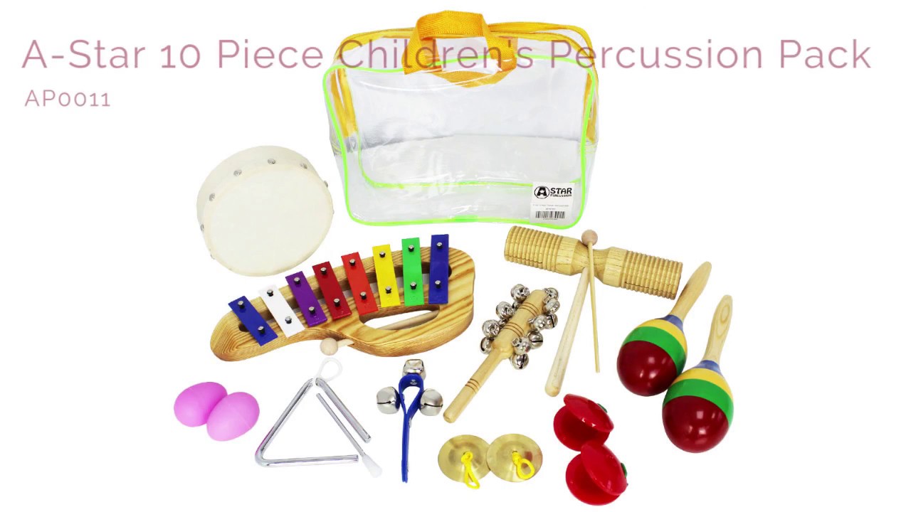A-Star 10 Piece Children's Percussion Pack