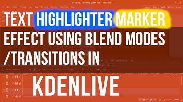 KDENLIVE: Marker effect | Text highlighter effect in 2 minutes