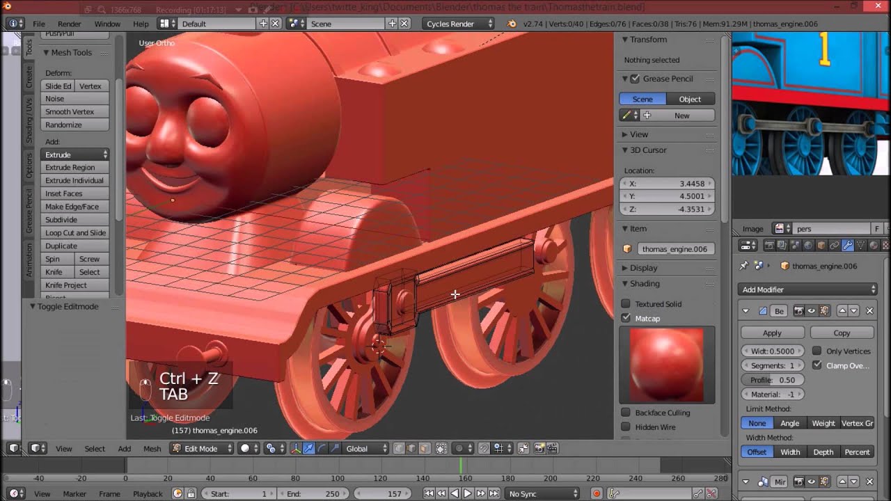 thomas 3d model download blender