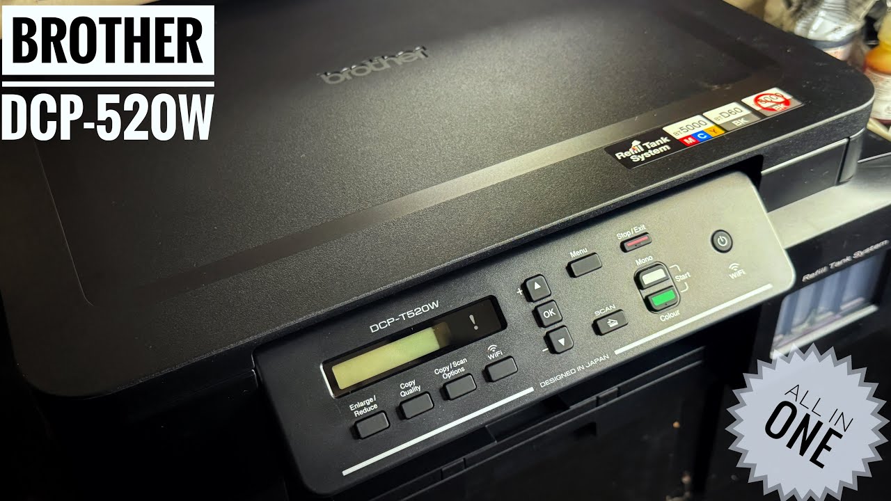 Brother DCP-520W Wifi Printer Unboxing - YouTube