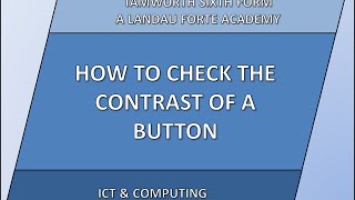 Checking the Contrast of a Button
