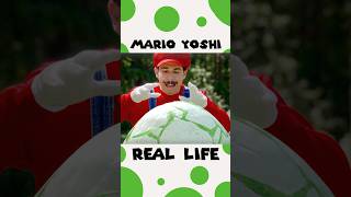 Mario Meets Yoshi for the FIRST TIME IRL 🤯🦖🍄 #Mario #Yoshi #RealLife