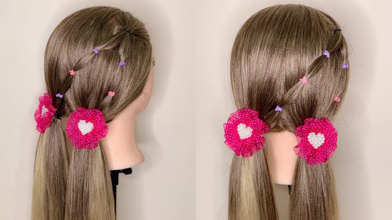 PEINADO PARA NIÑAS CON DOS COLETAS 😍Nour hairstyles 