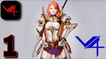 V4 (MMORPG) - Gameplay Walkthrough - Part 1 (iOS, Android)