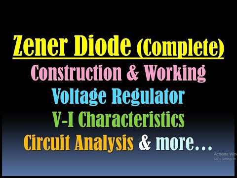 Zener Diode- Zener Diode As Voltage Regulator-Construction And Working & VI Characteristics Of Zener