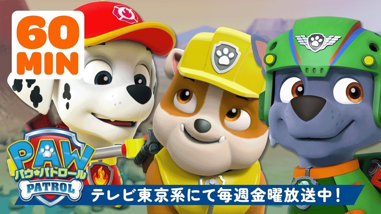パウ・パトロール | 建設安全任務！ラブル、マーシャル、ロッキーと一緒に | 1時間 | テレビ東京系にて放送中