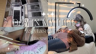 Day in my Life as a Lash Artist || Training Vlog