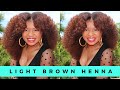Light Brown Henna on Natural Hair
