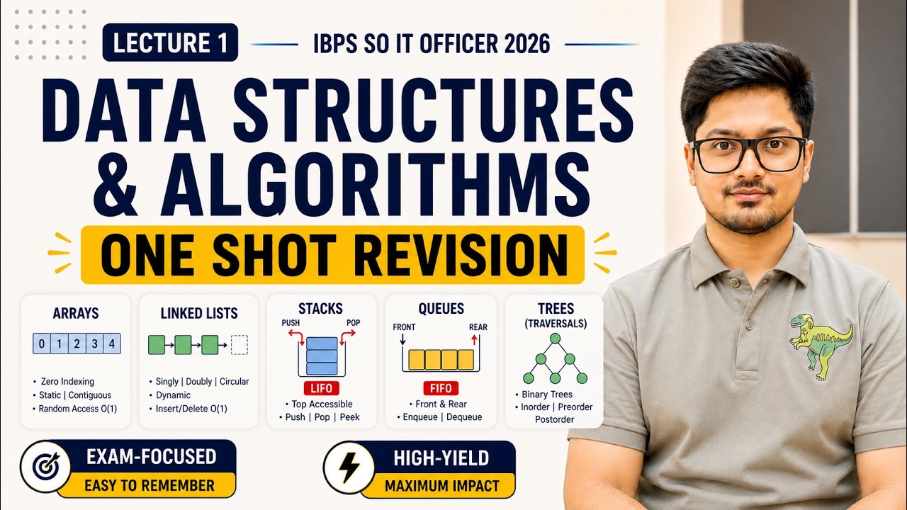 DATA STRUCTURES &amp; ALGORITHMS ONE SHOT REVISION 🔥 | IBPS SO IT 2026 #ibpssoit