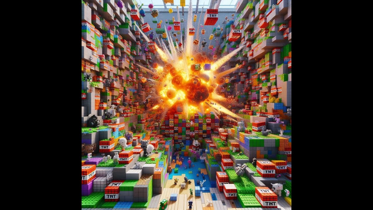 Breaking minecraft with TNT!!