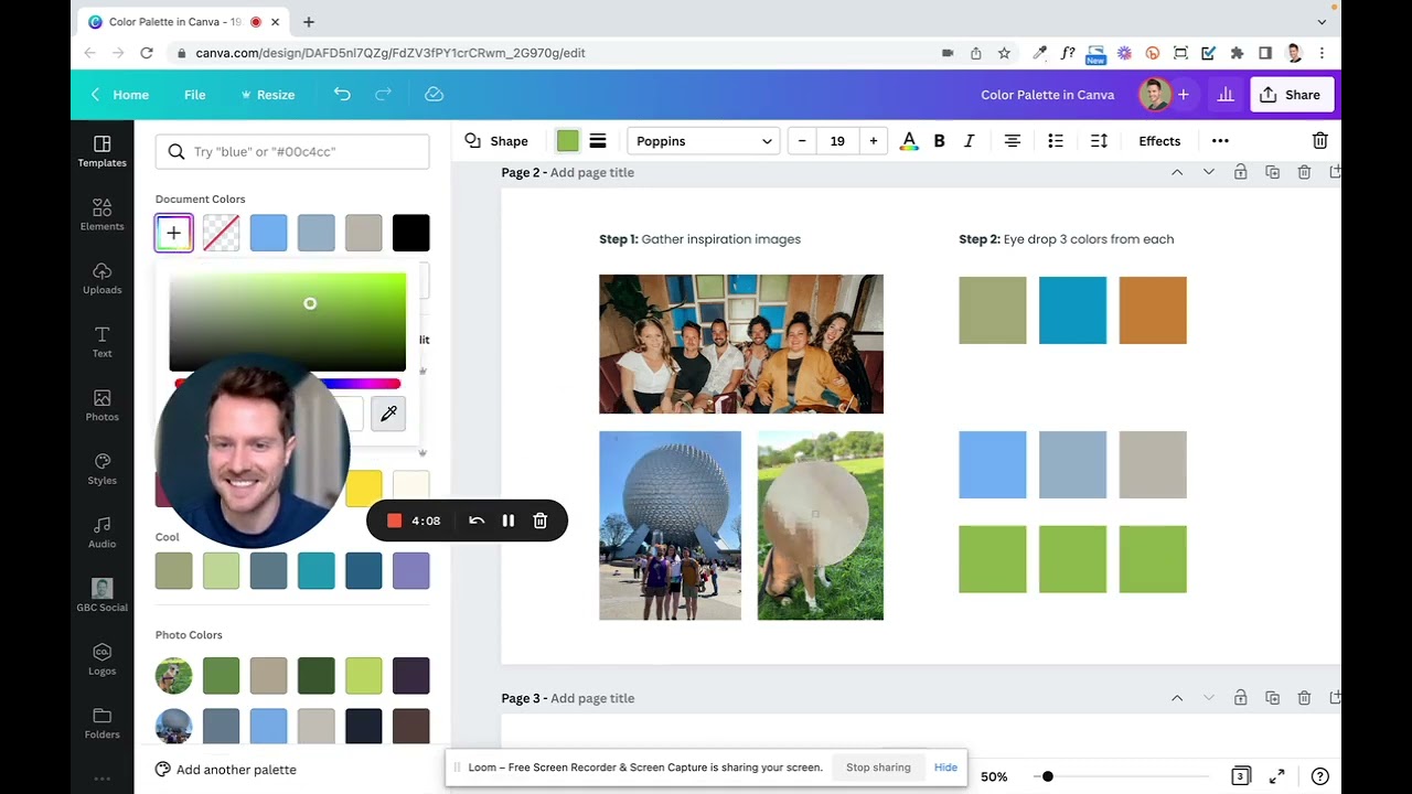 How to Create a Color Palette in Canva? | Beginner Tutorial