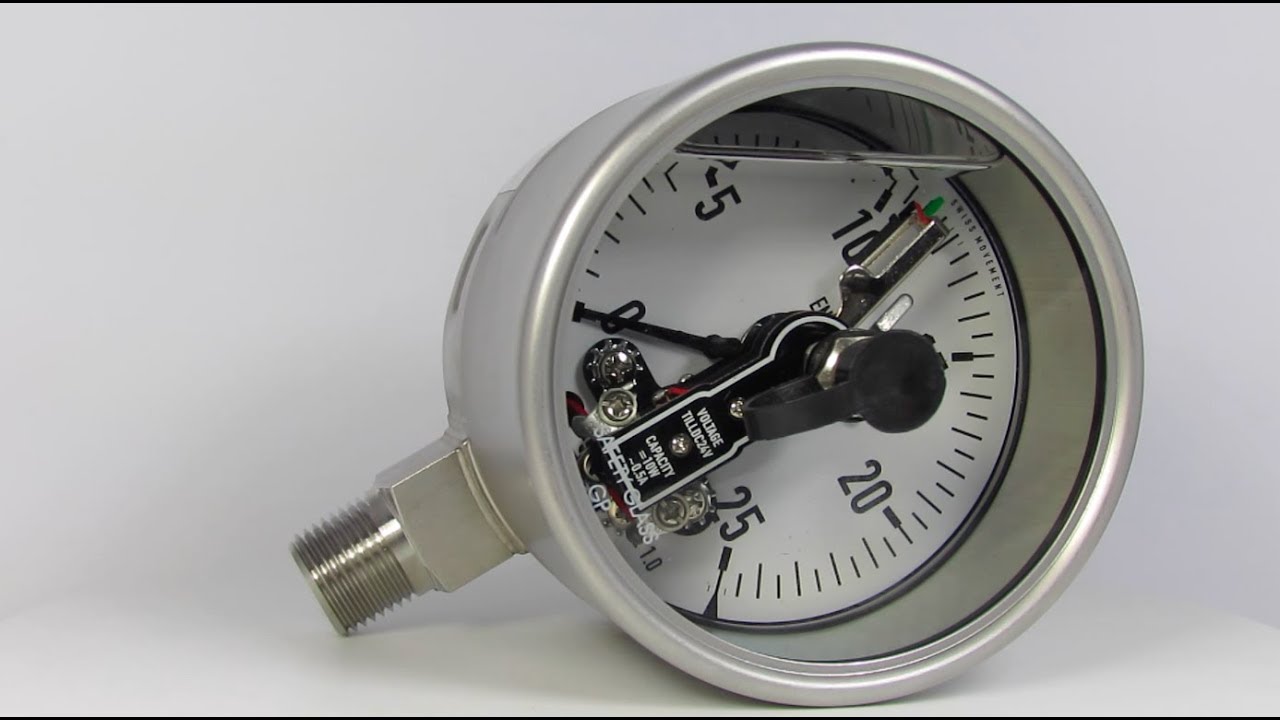 PRE4L |  Contact Pressure Gauge, Lower Mount (Rear Cable Terminal Box) with Liquid Filled