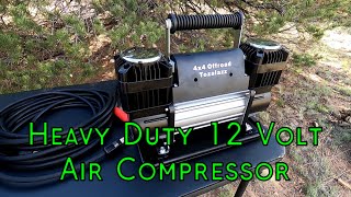 Tozalazz 12 Volt Dual Cylinder Air Compressor Review While Camping - High PSI Output 12V Compressor by Colorado Camperman 2,336 views 9 months ago 8 minutes, 59 seconds