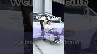 The wheelchair lift allows family members in wheelchairs to easily put the wheelchair into the car.