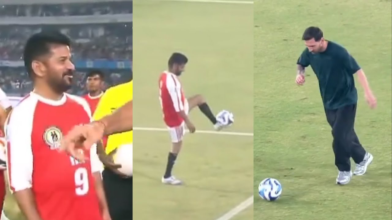 CM Revanth Reddy Vs Lionel Messi Football Match In Uppal Stadium | Telangana News | Daily Culture