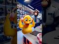 The cute duck buys music earphones. #duck #shorts
