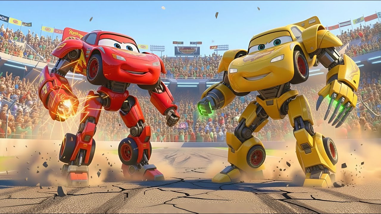 🤖🔥McQueen Amazing Transforms! McQueen Mech vs Gold McQueen — Endless Showdown⚔️🏁