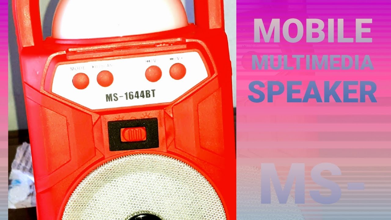 Review MOBILE MULTIMEDIA SPEAKER / MS-1644BT Parlante Bluetooth - YouTube