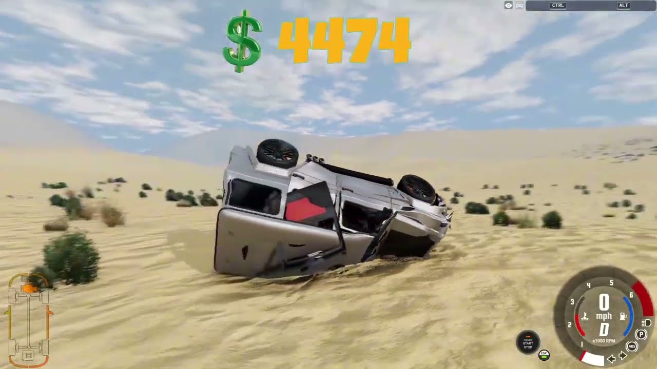 1️⃣ 🚗💥beamng drive game  Cars Falling From a Mountain