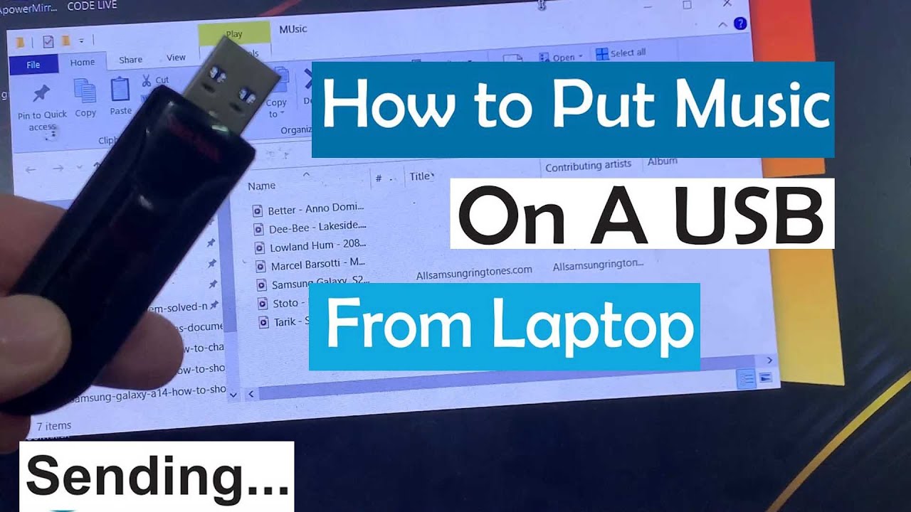 How to Put Music on a USB from a Laptop  How to put songs in Pendrive from laptop