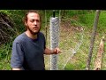 DIY low cost chicken wire fence with home made fence posts for garden DIY low cost chicken wire fence with home made fence posts for garden