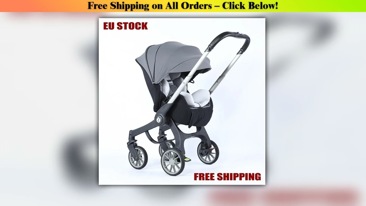 NEW 4 in1 baby stroller Multifunctional newborn baby carriage Foldable Basket type seat