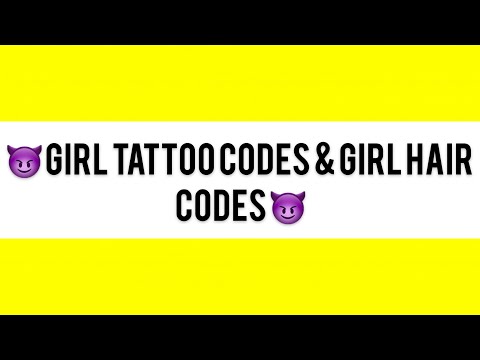 Girl Tattoo Codes Girl Hair Codes Youtube - roblox outfits codes tattoo