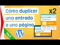DUPLICAR ENTRADAS en WordPress
