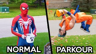 Parkour VS Normal People In Real Life (Halloween Edition)