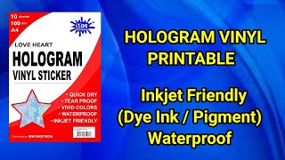 Hologram Vinyl Printable Sticker Love Heart Design, Waterproof screenshot 2