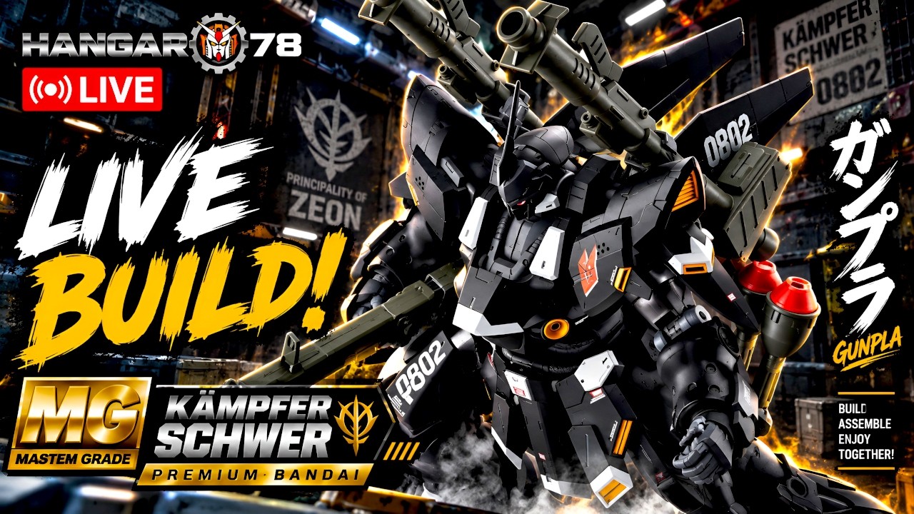 Zeon's ULTIMATE Arsenal LIVE BUILD: MG Kämpfer Schwer 🔴 #ガンプラ