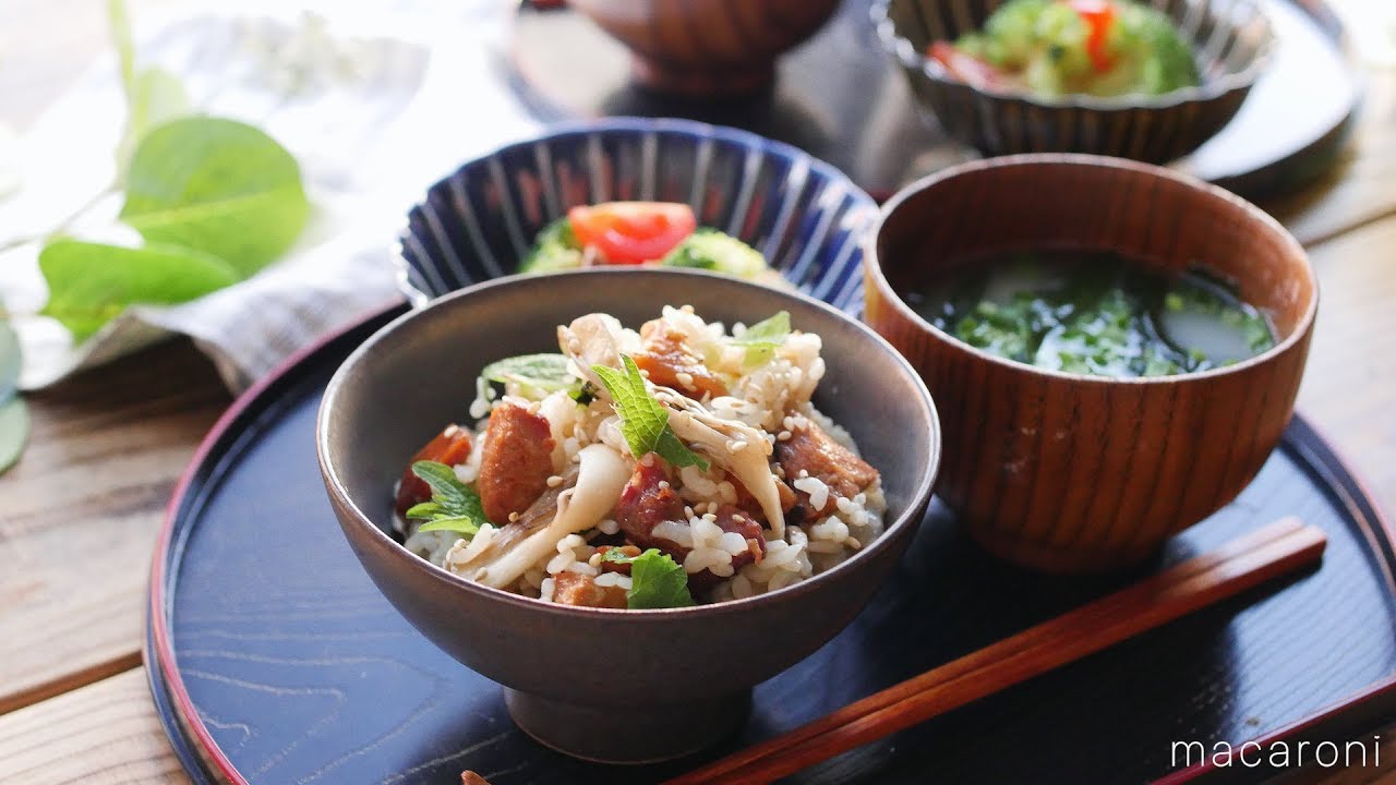 缶詰レシピ 包丁いらず 焼き鳥とまいたけのしそバターご飯 の レシピ 作り方 Youtube