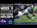 Ravens vs. Cowboys | NFL Week 11 Game Highlights
