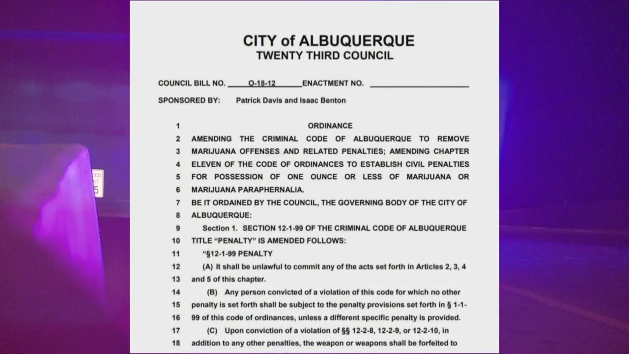 Albuquerque city council to take action on proposed marijuana ordinance ...
