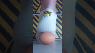 What happens when you step on an egg? 🥚💥#dangerzone #realfootpress #viralexperiment  #shortsvideo