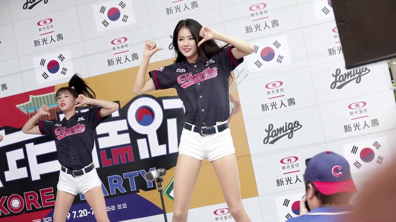 [2019-07-21] 韓職樂天巨人 LOTTE GIRLS 賽前表演 安芝儇 안지현、朴騏良 박기량、趙云涇 조윤경、李多詠 이다영 (辣年糕趴 主題日) ＠桃園國際棒球場