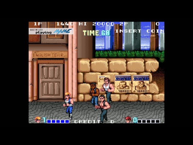 Double Dragon 1987 Arcade MAME  Full game walkthrough 