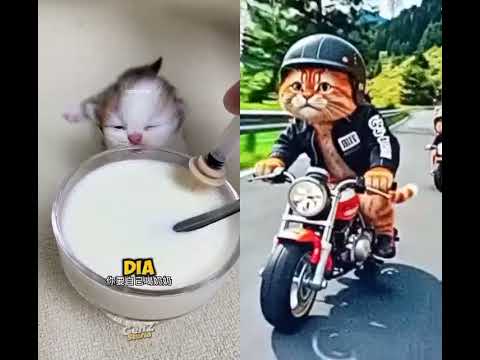 bayi kucing imut minum susu #kucong #funny #cat
