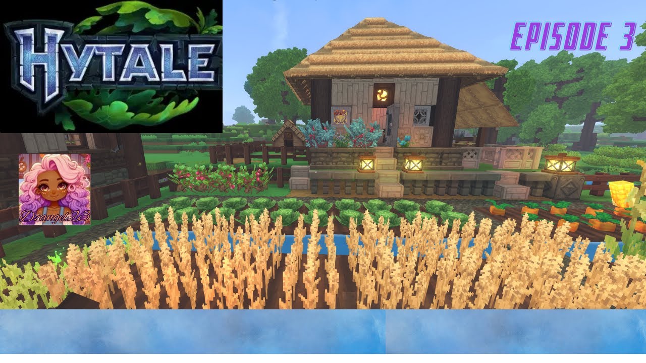 Hytale Ep 3 Watch Me Build a Tiny Farm from Scratch in Hytale