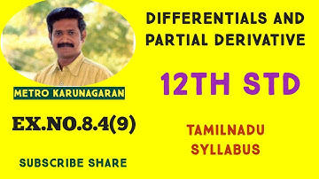 12 Std Maths Ex.8.4(9) If v(x,y,z)= x^3+y^3+z^3, show that vyz= vzy