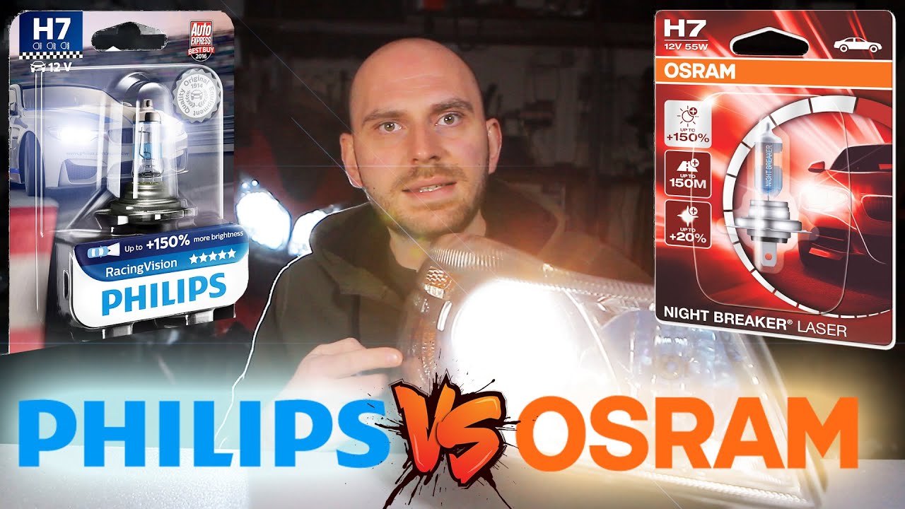 upper University Perceivable Philips RacingVision vs Osram NightBreaker Laser - Endurance & Brightness  Test - YouTube