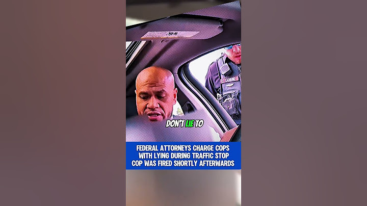 FEDERAL ATTORNEYS CHARGE COPS WITH LYING DURING TRAFFIC STOP COP WAS FIRED SHORTLY AFTERWARDS