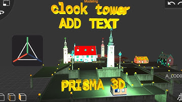 how to add text in clock tower like flame r ff | prisma 3d