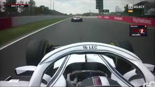 Kevin Magnussen Blocks Charles Leclerc in Spanish GP FP1