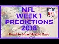 NFL Week 1 Predictions 2018 Marble Race