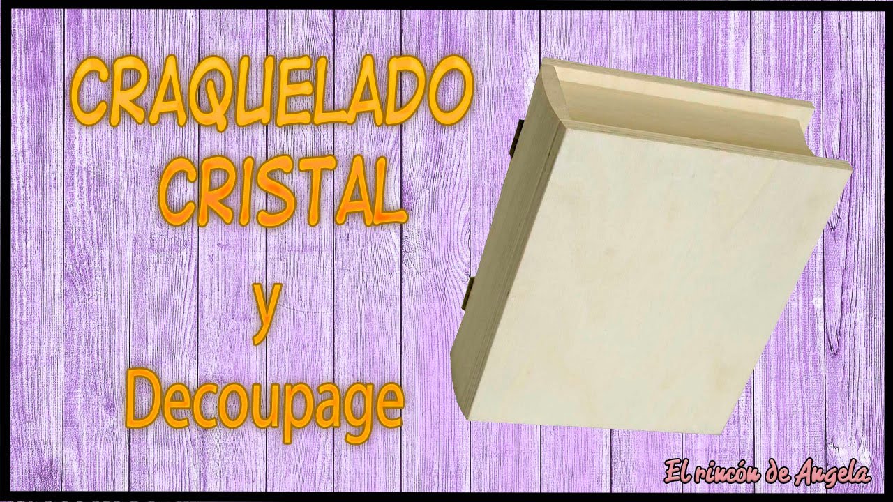 Craquelado cristal y decoupage para decorar esta caja libro de madera 🌺Diy manualidades