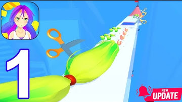 Hair Rush - Gameplay Part 1 All Level 1 - 12 by Voodoo (android, iOS)