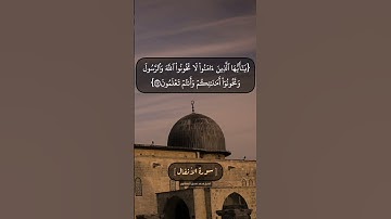 سورة الأنفال الآية ٢٦ الى ٢٨ بصوت الشيخ محمد صديق المنشاوي