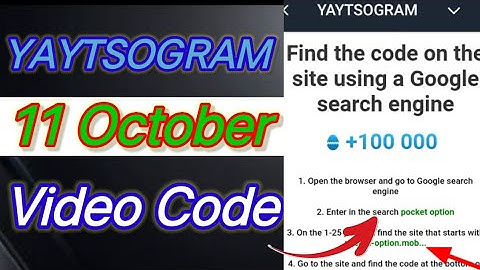 YAYTSOGRAM Google Code 11 October | YAYTSOGRAM Google Code Today #yaytsogram #yaytsogramcode