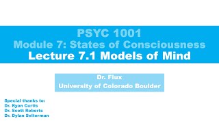 PSYC 1001: Lecture 7.1 Models of Mind
